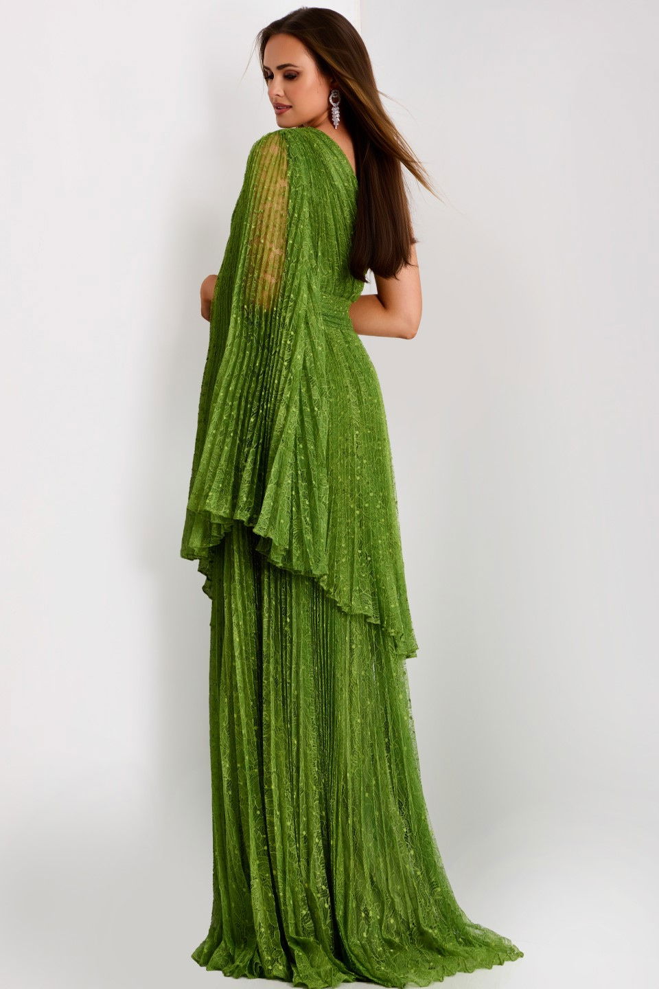 Formal Dresses Long Pleated Prom Formal Evening Dress Jovani 44687 Green