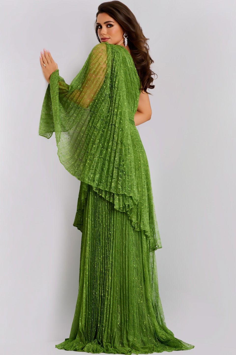 Formal Dresses Long Pleated Prom Formal Evening Dress Jovani 44687 Green