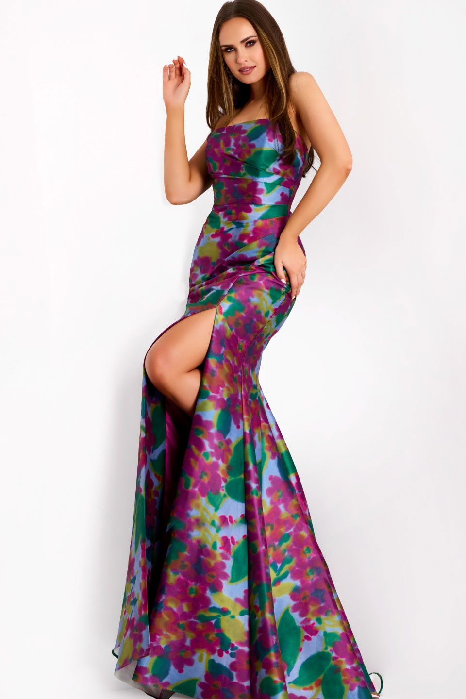 Prom Dresses Long Prom Formal Floral Dress Jovani 44714 Print