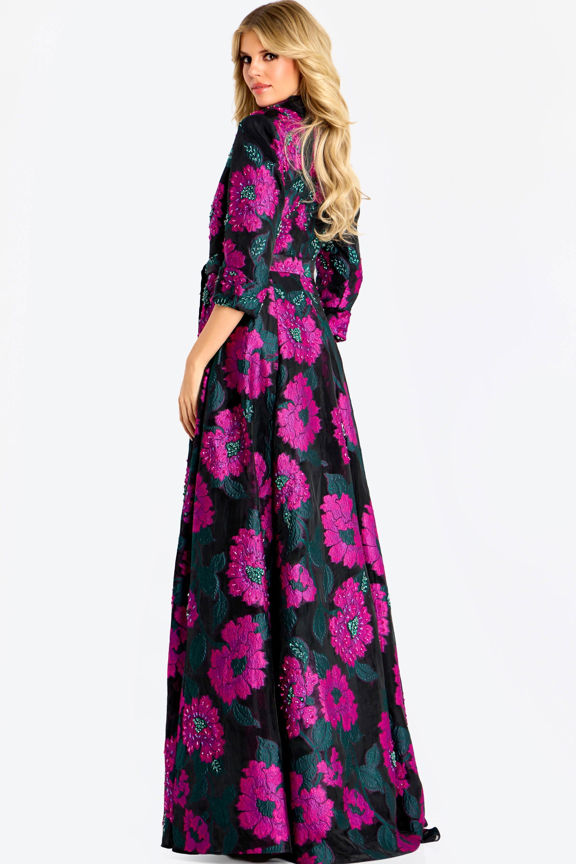 Mother of the Bride Dresses Long Floral Beaded Formal Mother of the Bride Dress Jovani 44716 Multi