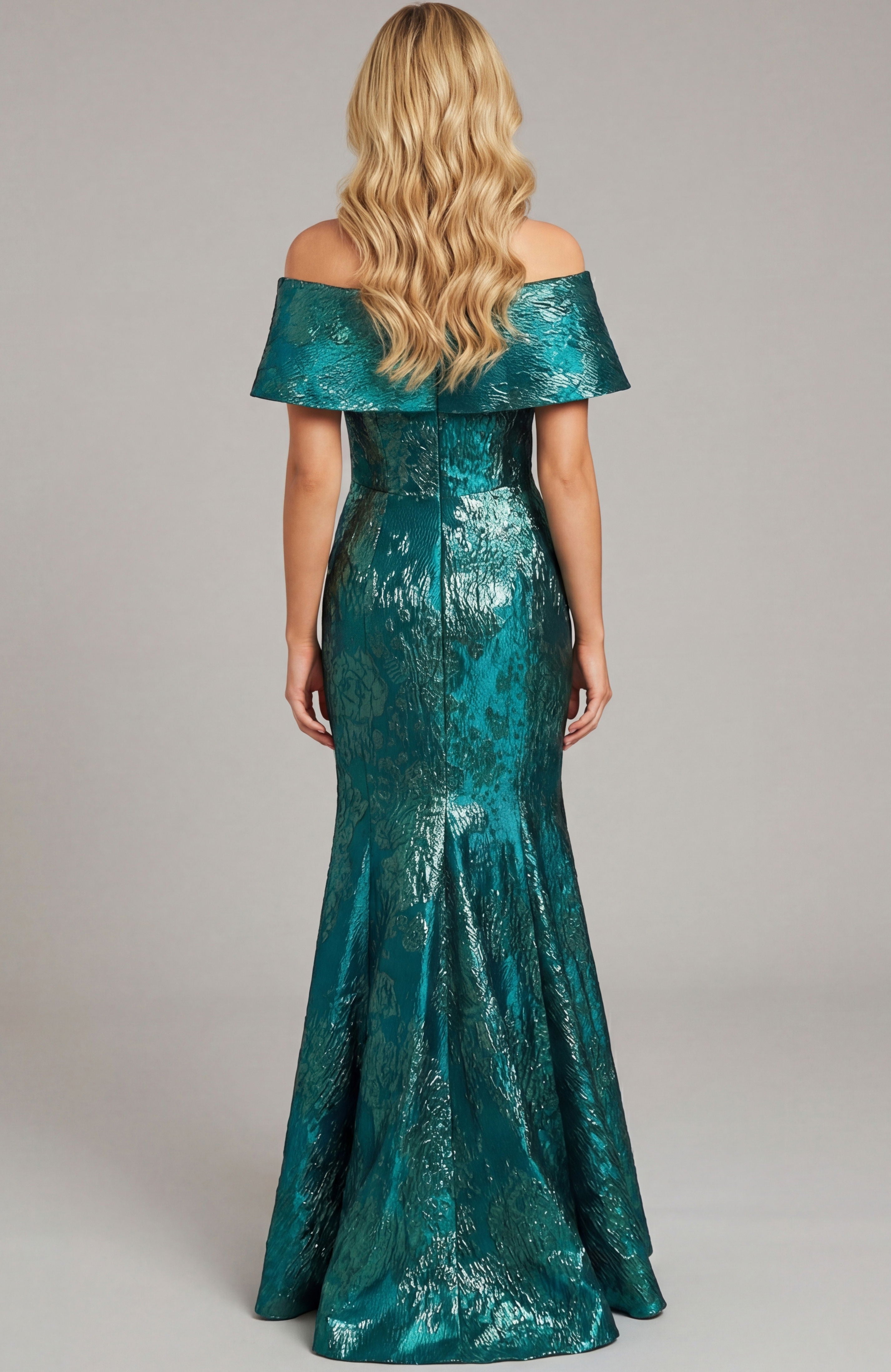 Formal Dresses Metallic Formal Mermaid Long Dress Jovani 44757 Green