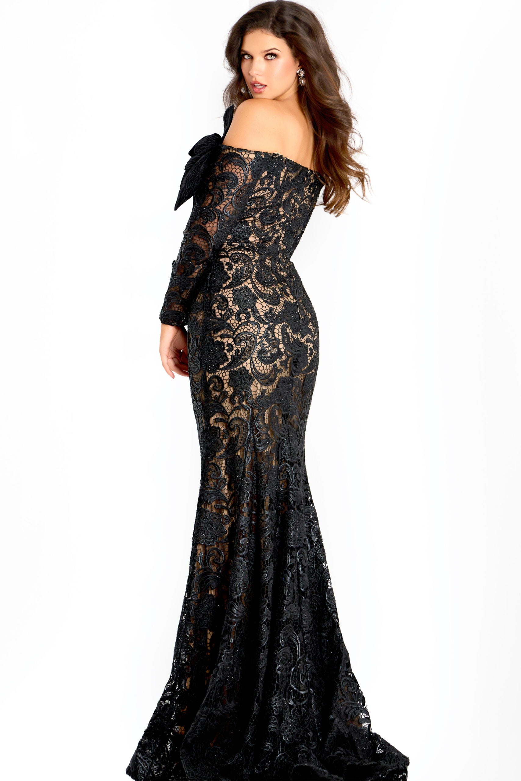 Formal Dresses Long Lace Prom Formal Mermaid Dress Jovani 45345 Black