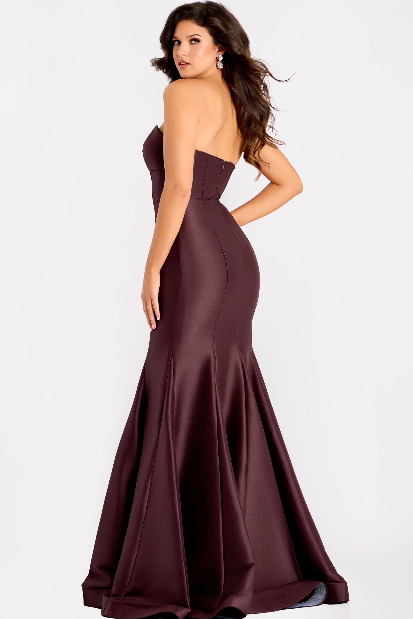 Formal Dresses Evening Mermaid Long Formal Prom Dress Jovani 45362 Brown