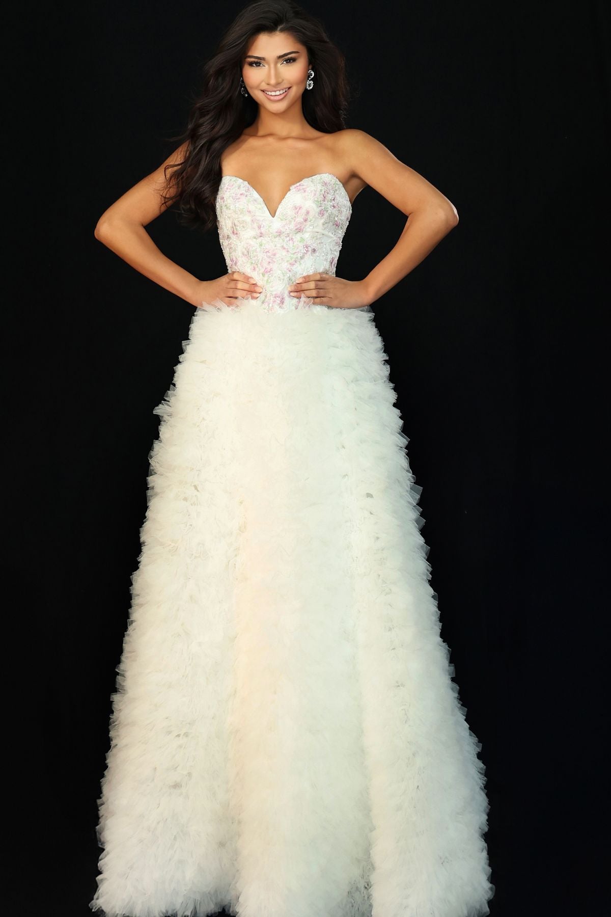 Wedding Dresses Floral Bridal Ball Gown Wedding Dress White