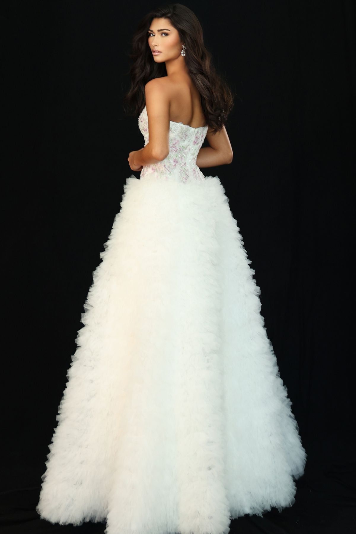 Wedding Dresses Floral Bridal Ball Gown Wedding Dress White