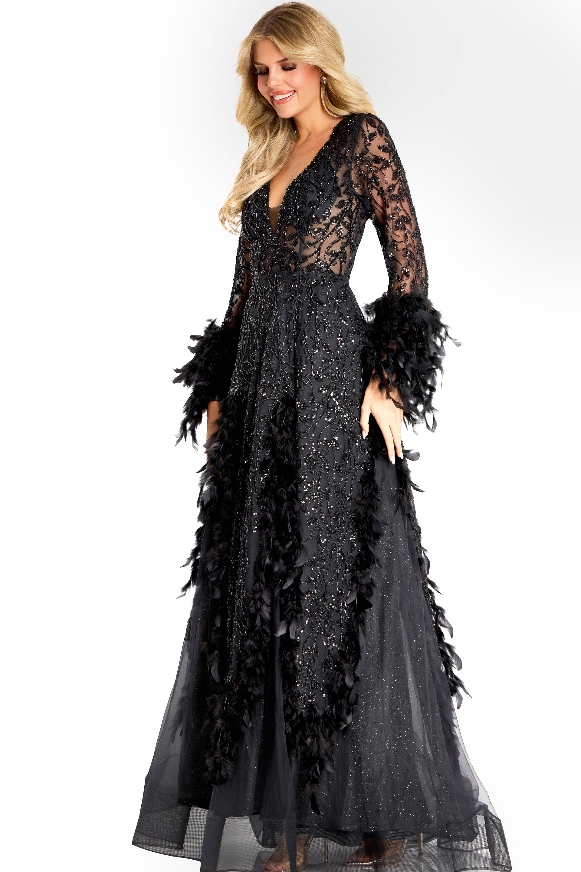 Formal Dresses Long Beaded Prom Formal Dress Jovani 45801 Black