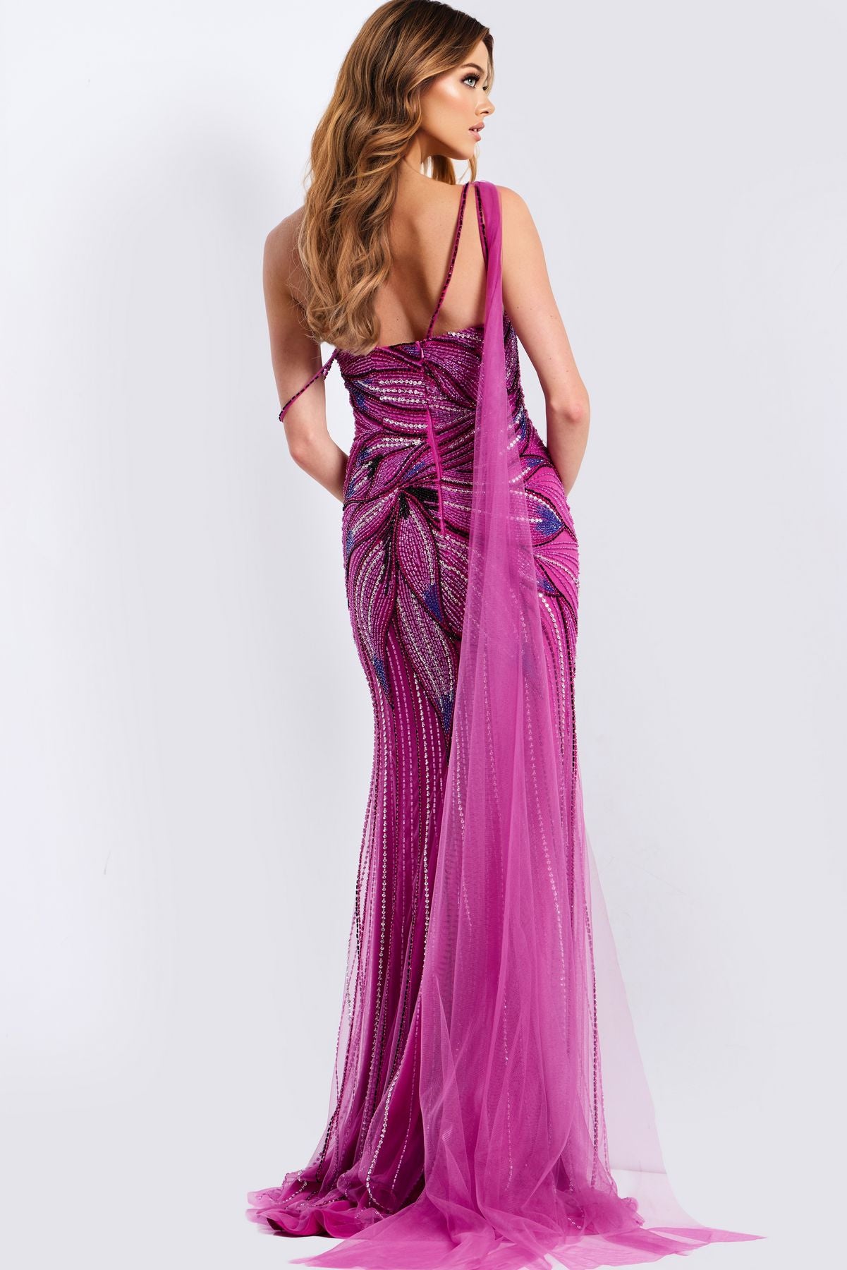 Prom Dresses Fitted Formal Long Beaded Prom Dress Lilac