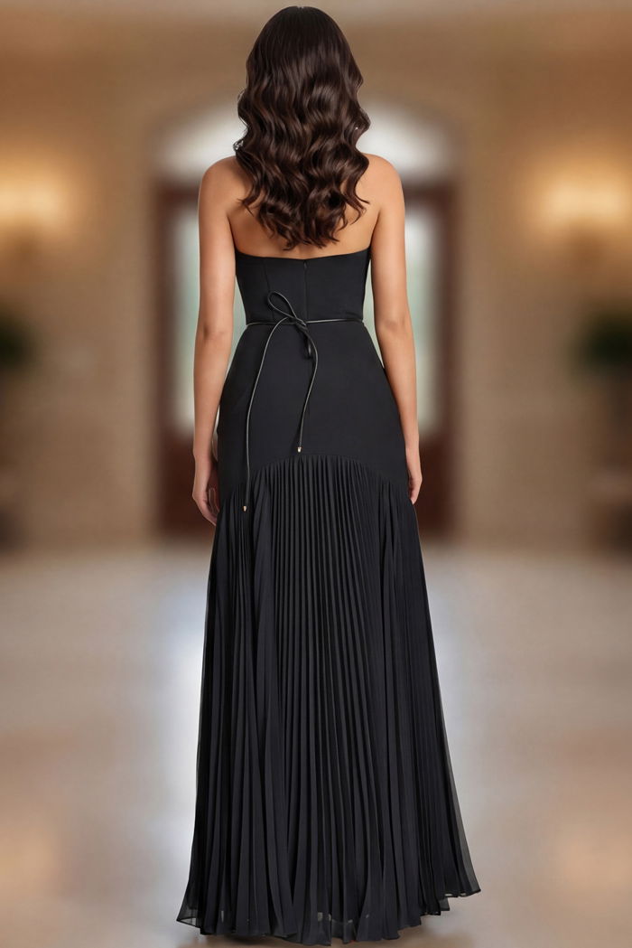 Prom Dresses Long A Line Formal Floral Pleated Prom Dress Jovani 47000 Black