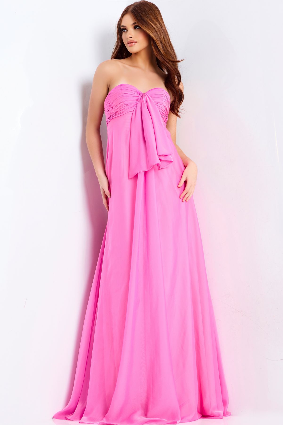 Prom Dresses A Line Long Formal Prom Dress Hot-Pink