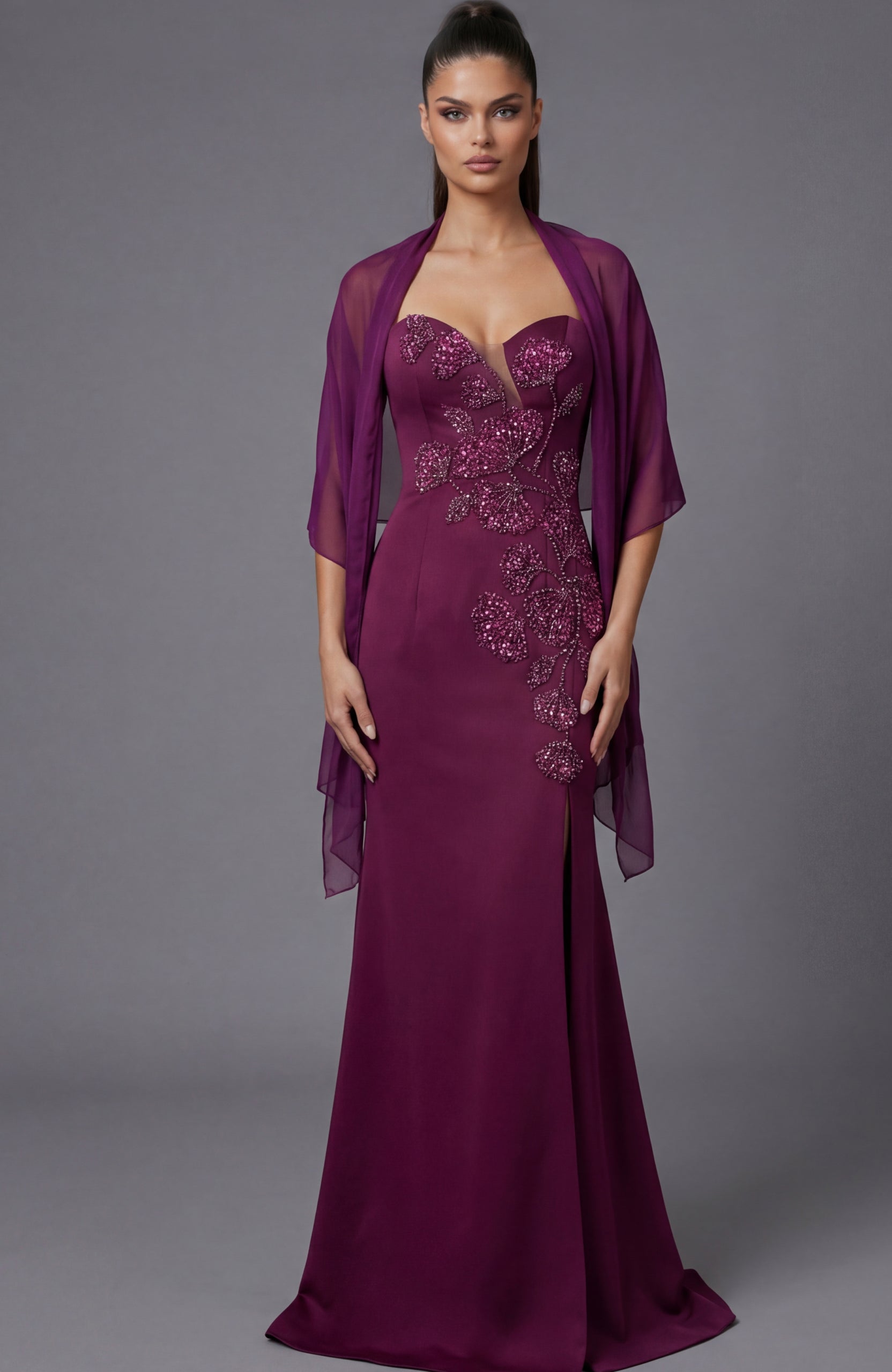 Prom Dresses Long Formal Beaded Mermaid Evening Prom Dress Jovani 47155 Magenta