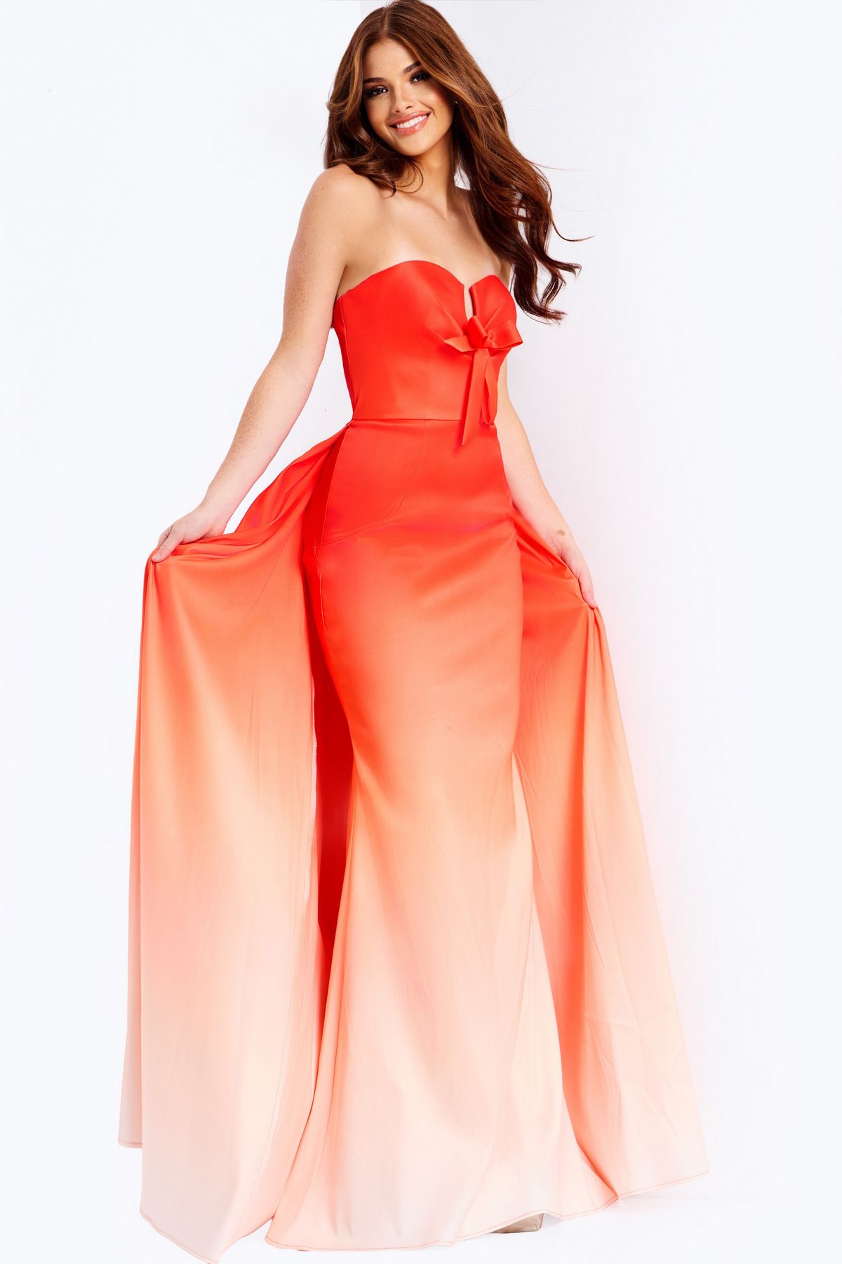 Prom Dresses Mermaid Long Formal Evening Prom Dress Orange/ Ombre