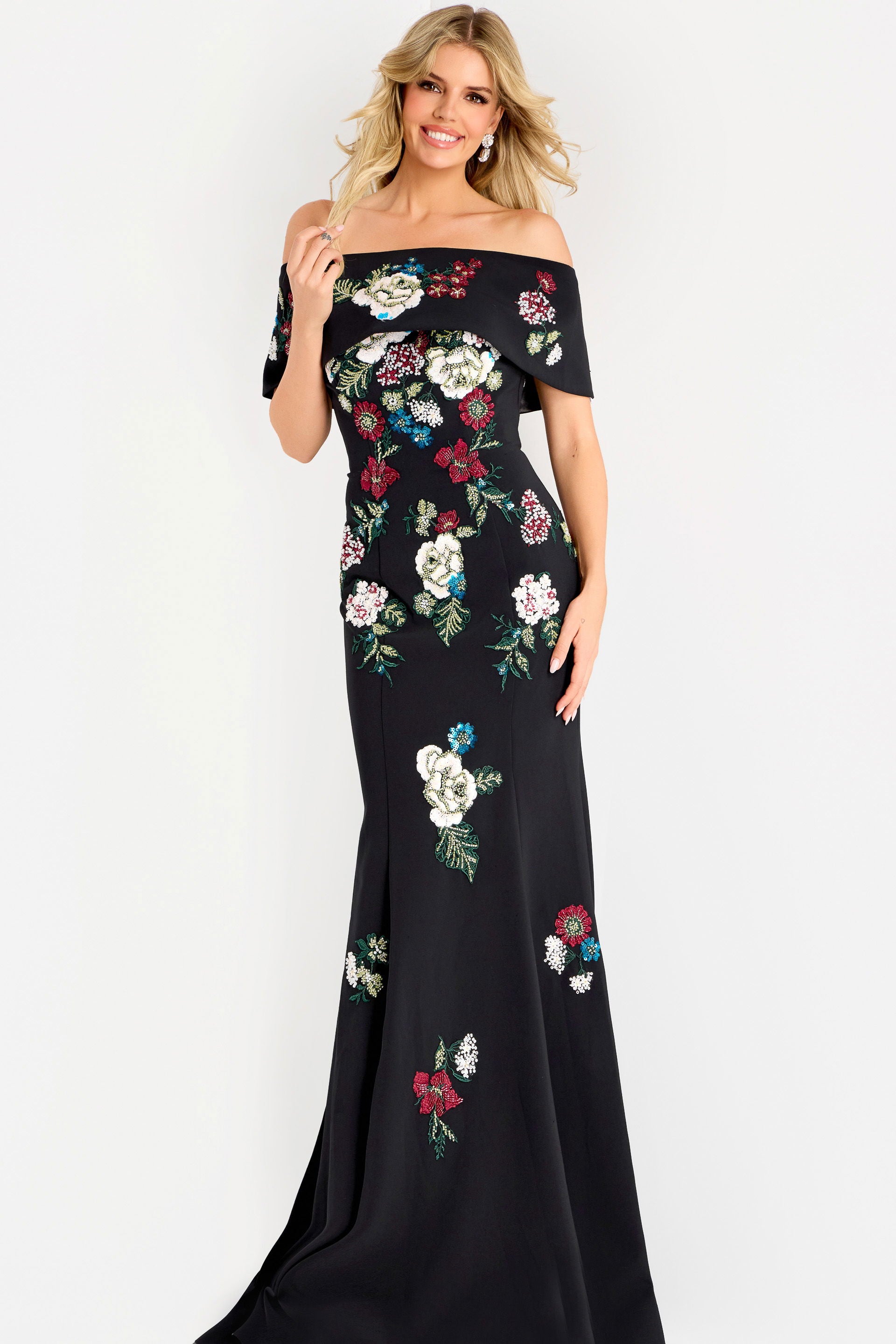 Formal Dresses Long Formal Prom Mermaid Dress Jovani 47636 Black/Multi