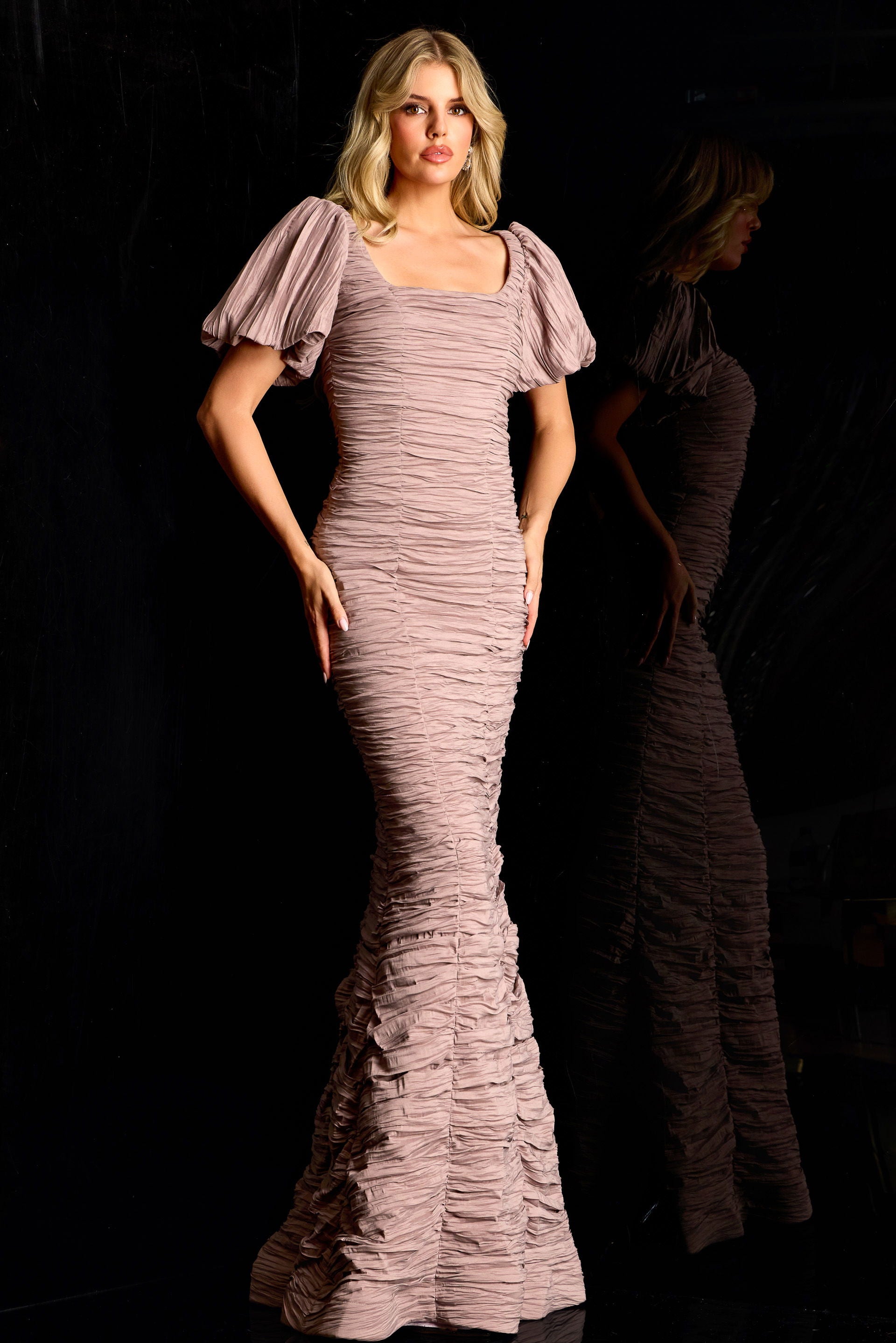 Formal Dresses Long Mermaid Formal Mother of the Bride Evening Dress Jovani 48057 Nude