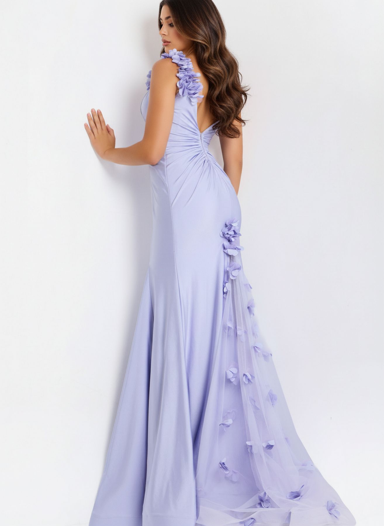 Prom Dresses 3D Floral Long Formal Prom Dress Lilac