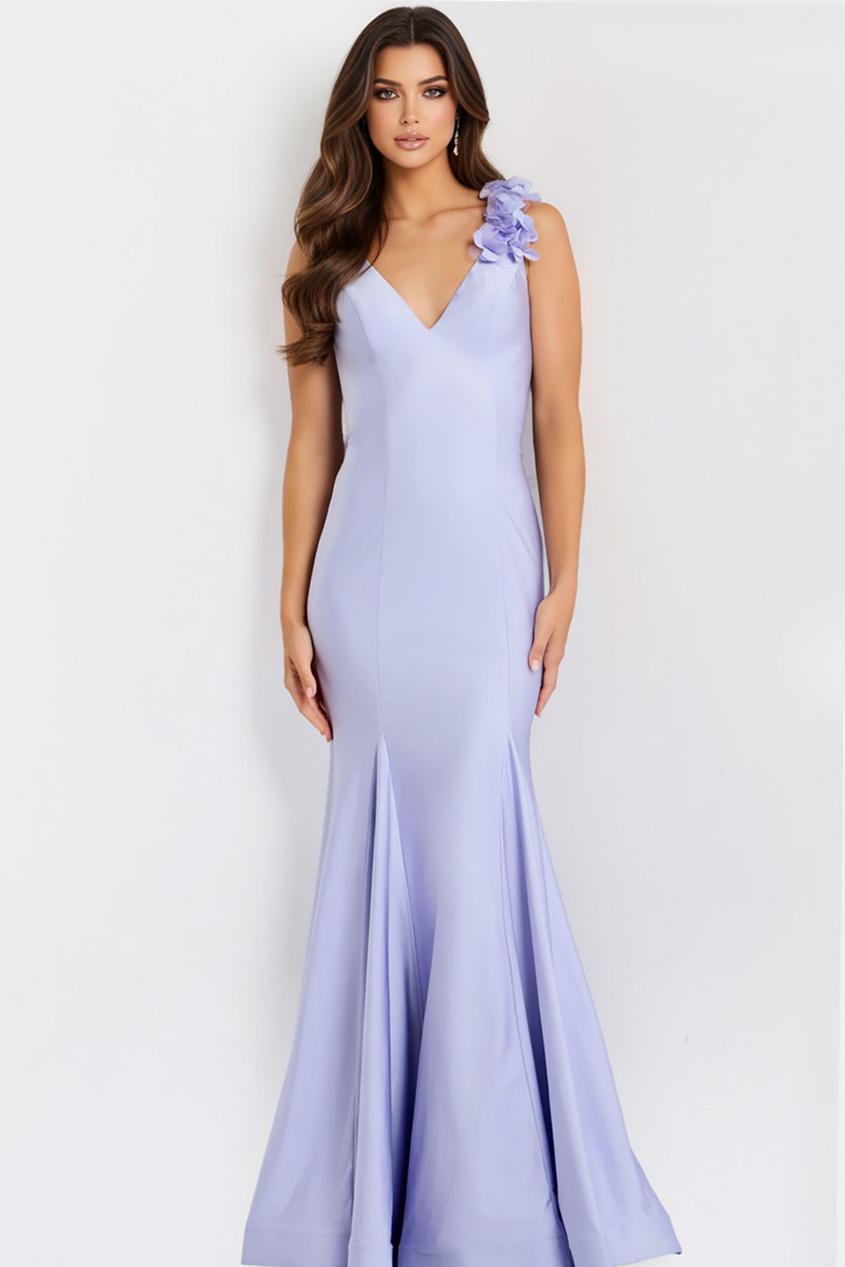 Prom Dresses 3D Floral Long Formal Prom Dress Lilac