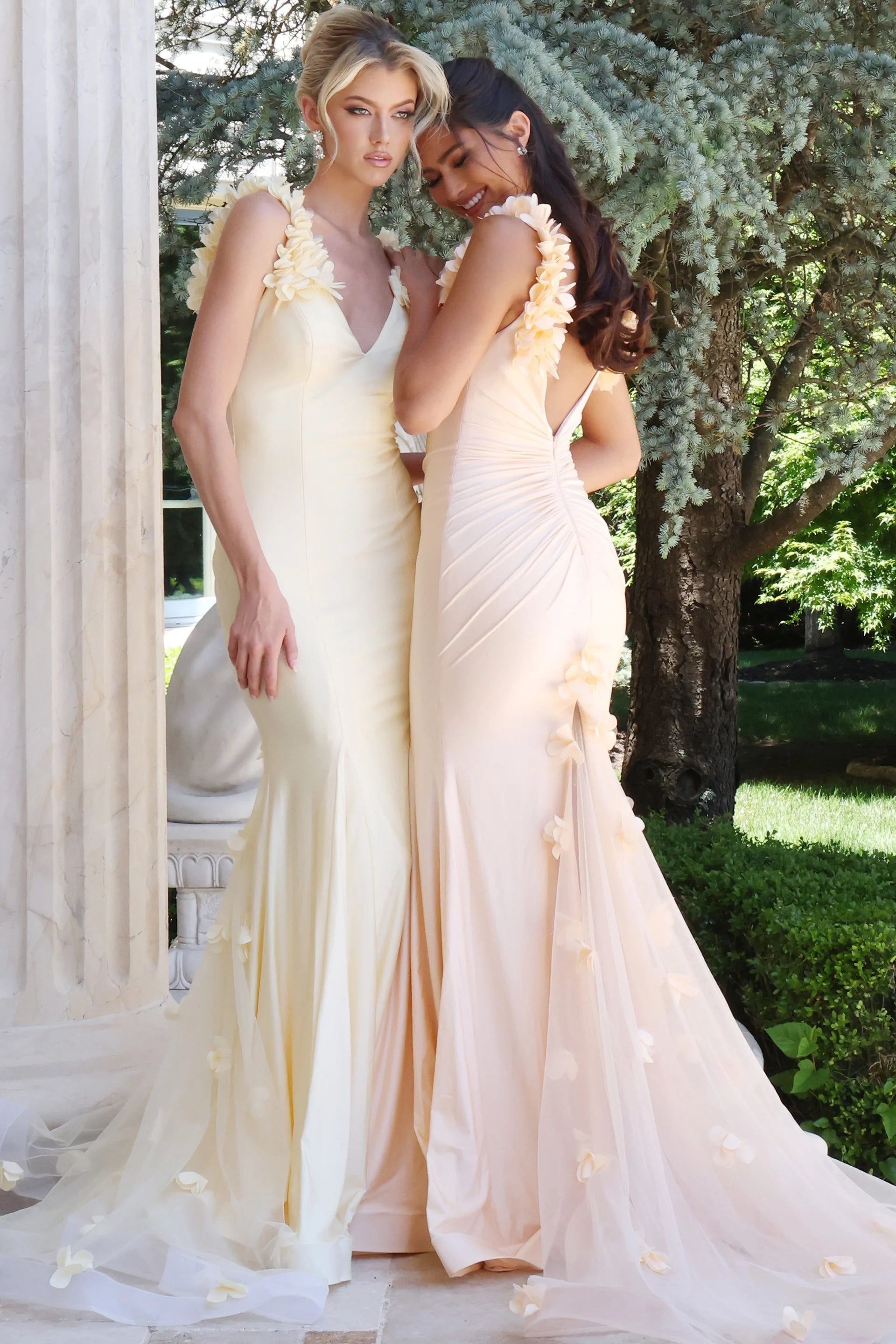 Prom Dresses 3D Floral Long Formal Prom Dress Blush