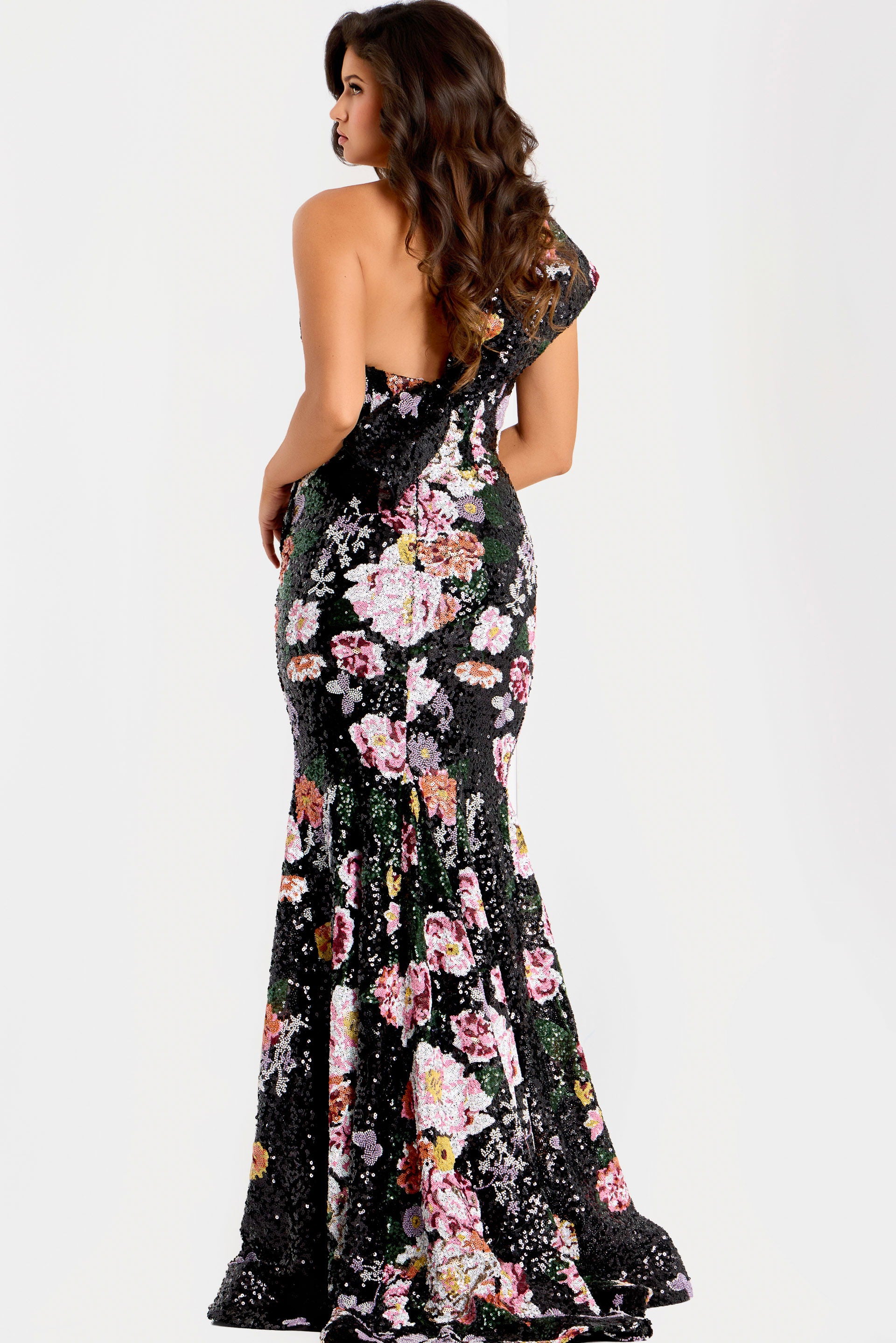 Prom Dresses Long Formal Sequin Prom Mermaid Dress Jovani 48638 Black/Multi