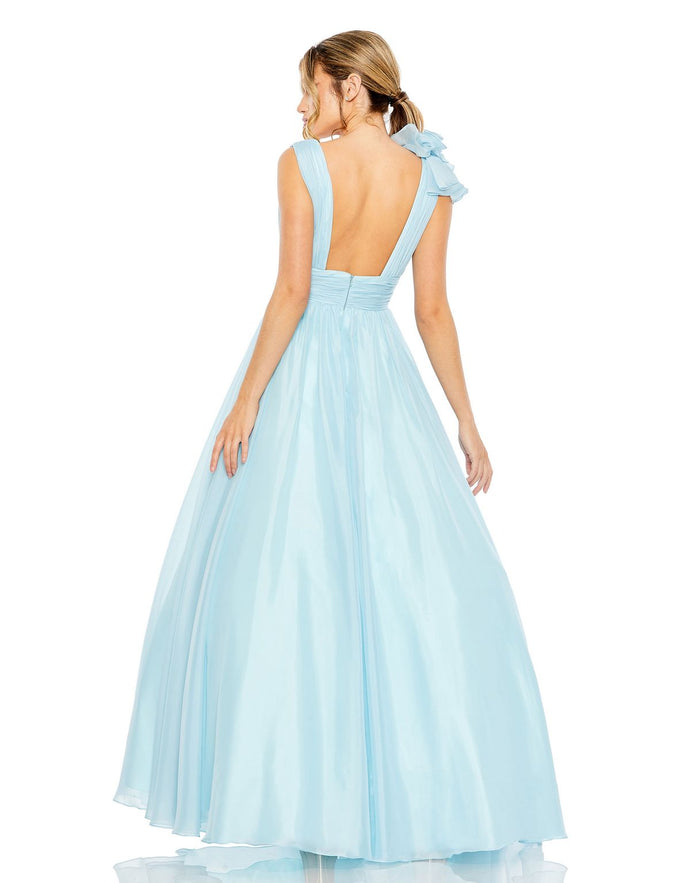 Formal Dresses Prom Long Ruffled Ball Gown Powder Blue