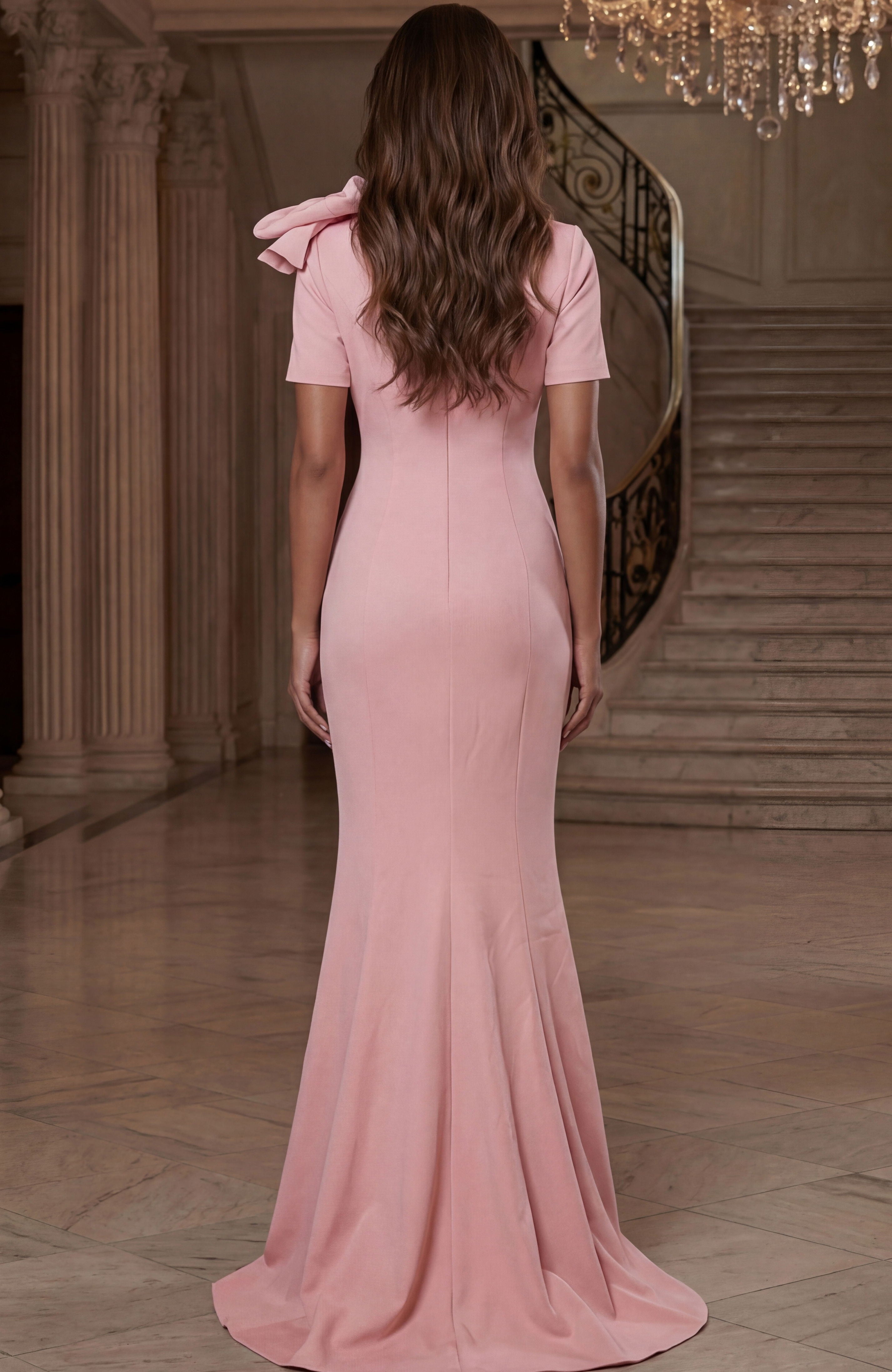 Mother of the Bride Dresses Long Formal Fitted Mother of the Bride Dress Jovani 48945 Pink