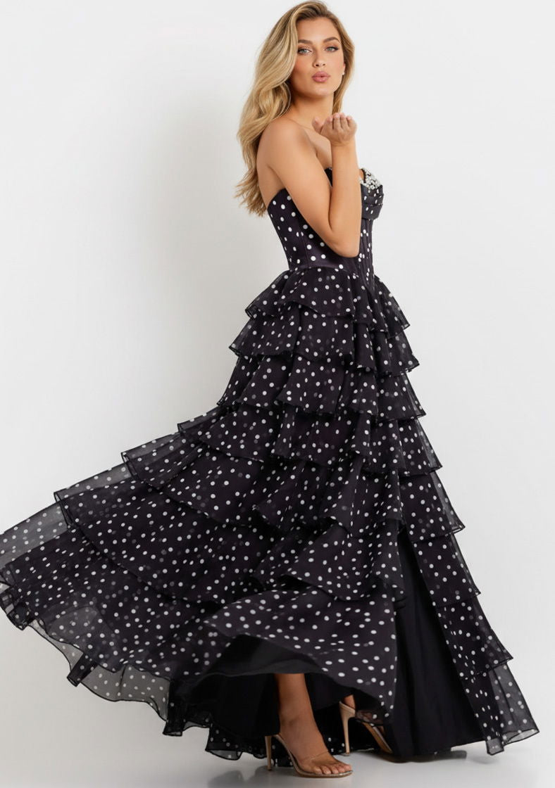 Prom Dresses Long Formal Ruffle A Line Prom Dress Black