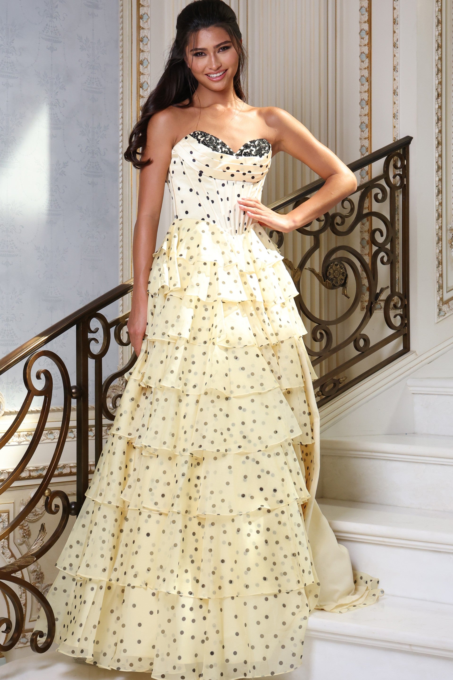 Prom Dresses Long Formal Ruffle A Line Prom Dress Champagne