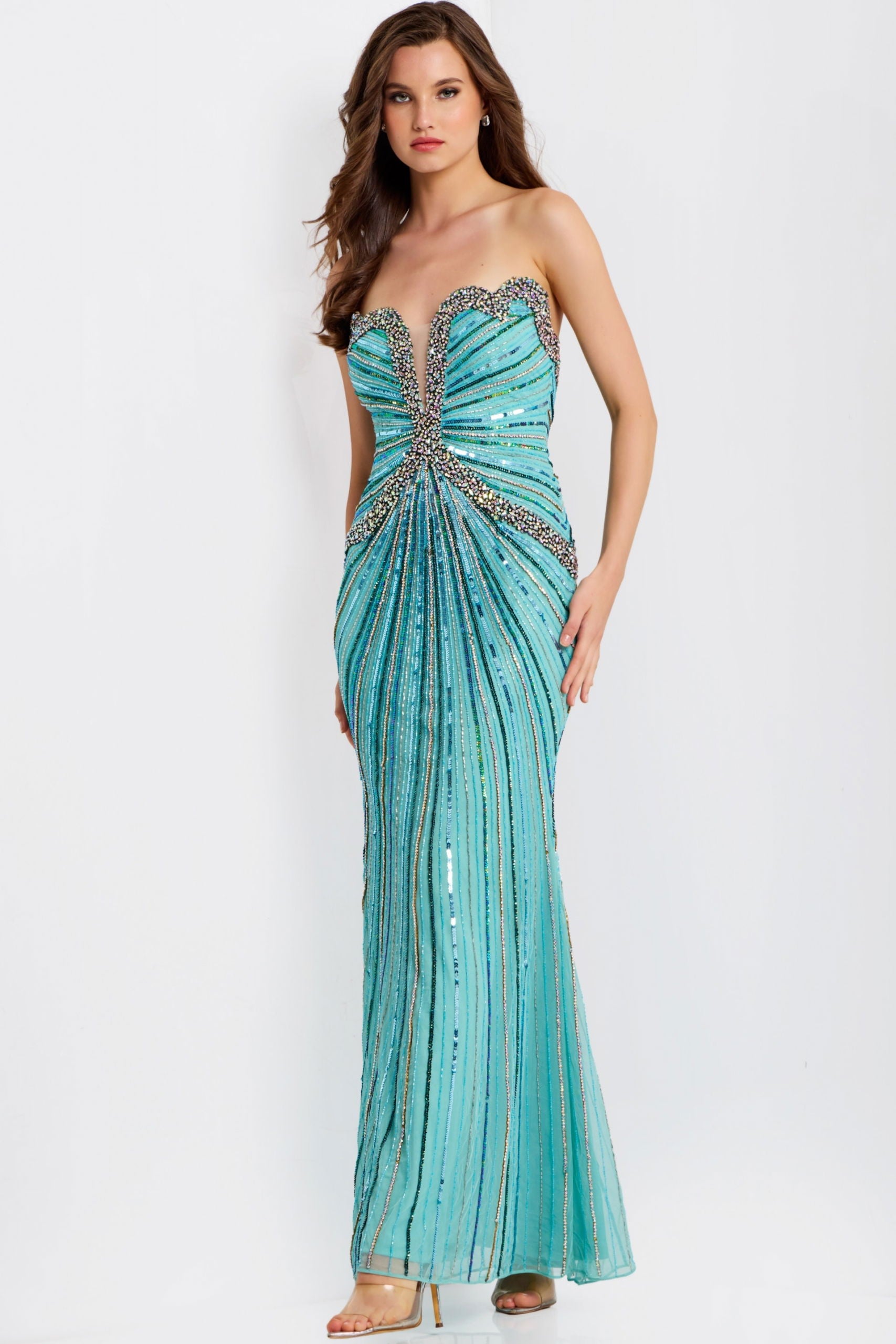 Prom Dresses Long Formal Evening Beaded Prom Dress Blue