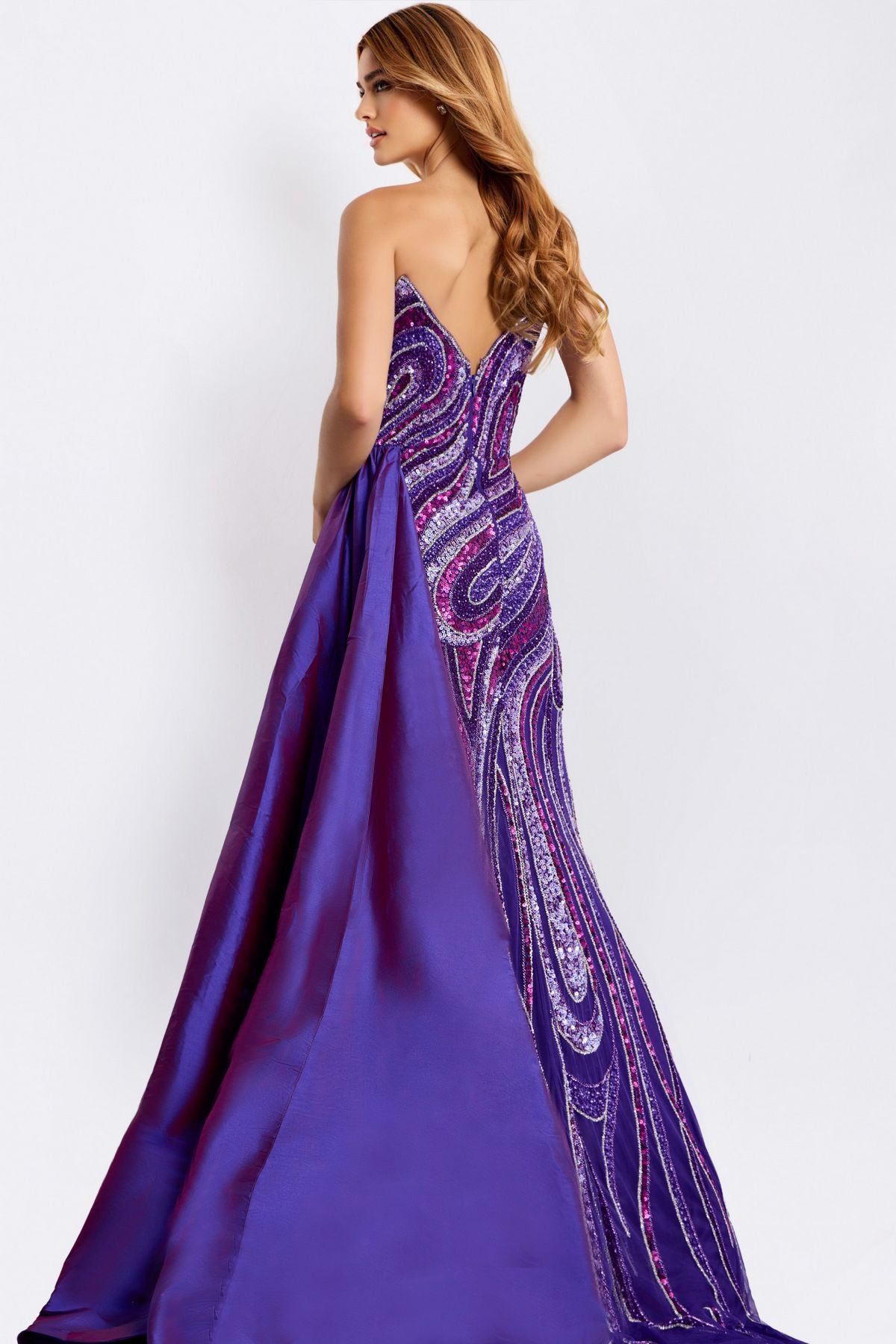 Prom Dresses Long Formal Sequin Mermaid Prom Dress Dark Purple Multi