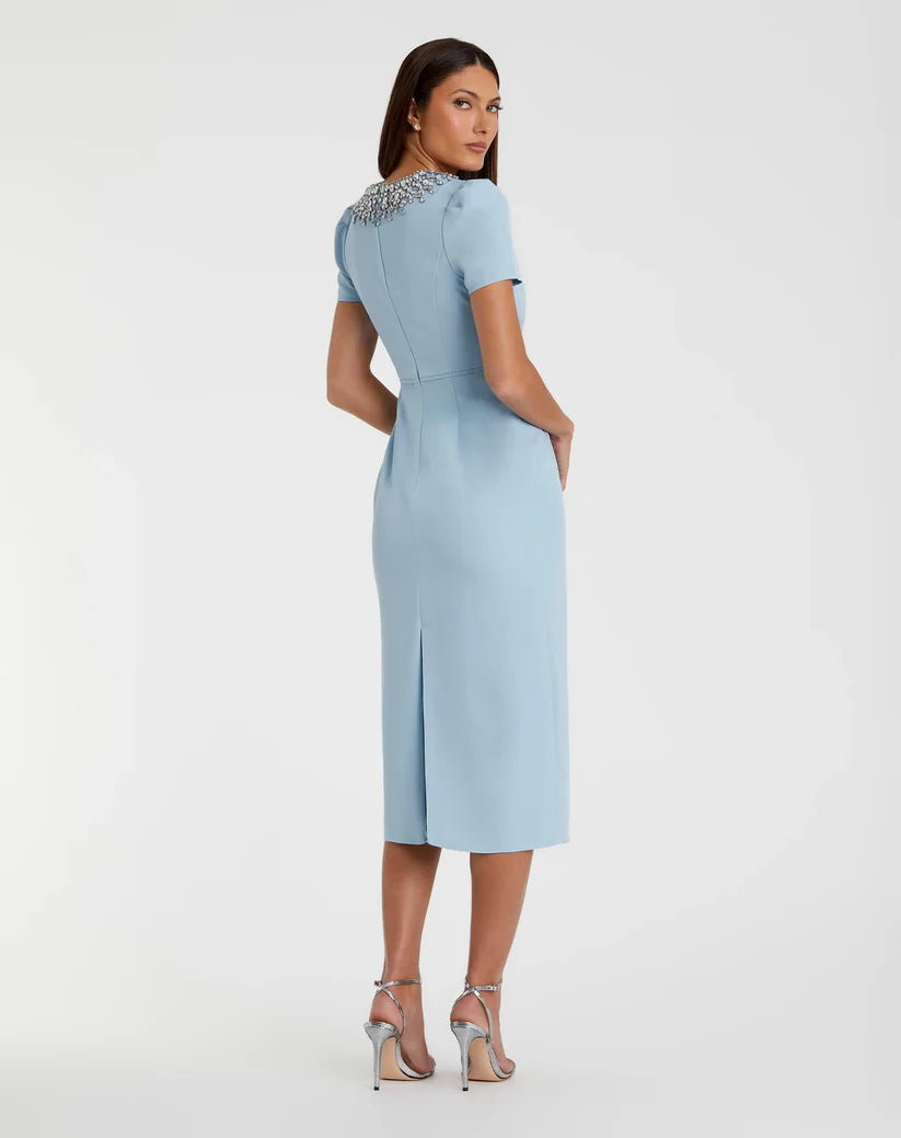 Cocktail Dresses Short Cocktail Tea Length Dress French Blue