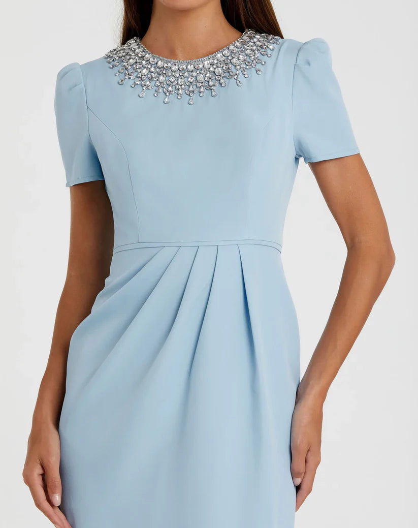 Cocktail Dresses Short Cocktail Tea Length Dress French Blue