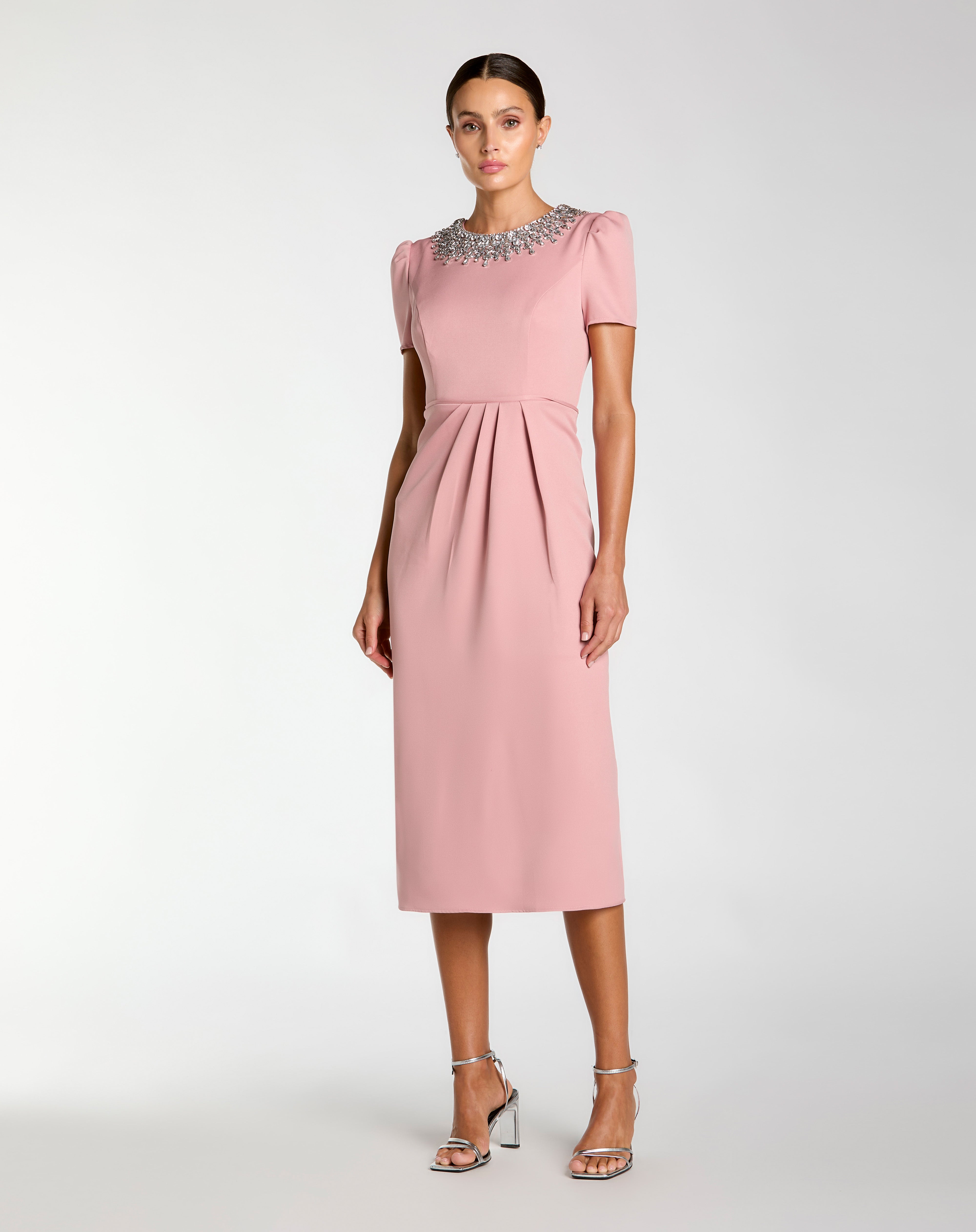 Cocktail Dresses Short Cocktail Tea Length Dress Rose Pink