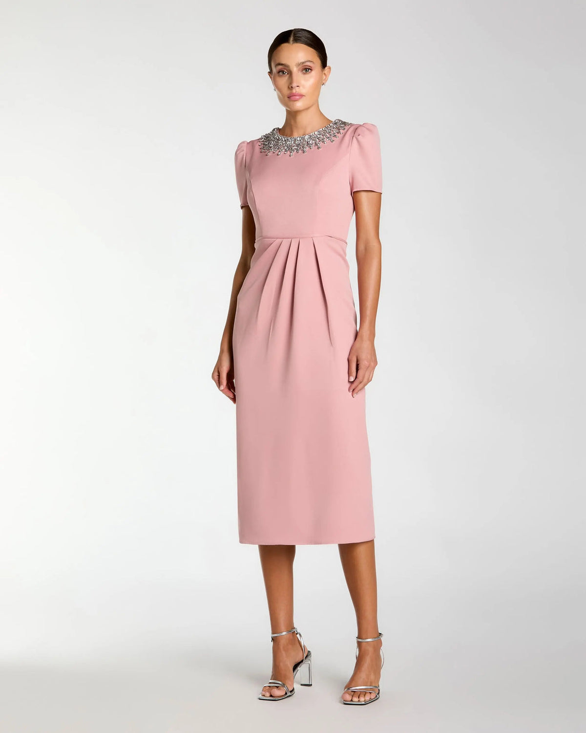 Jewel Midi Crepe Formal Sheath/Column Mac Duggal 9949606P