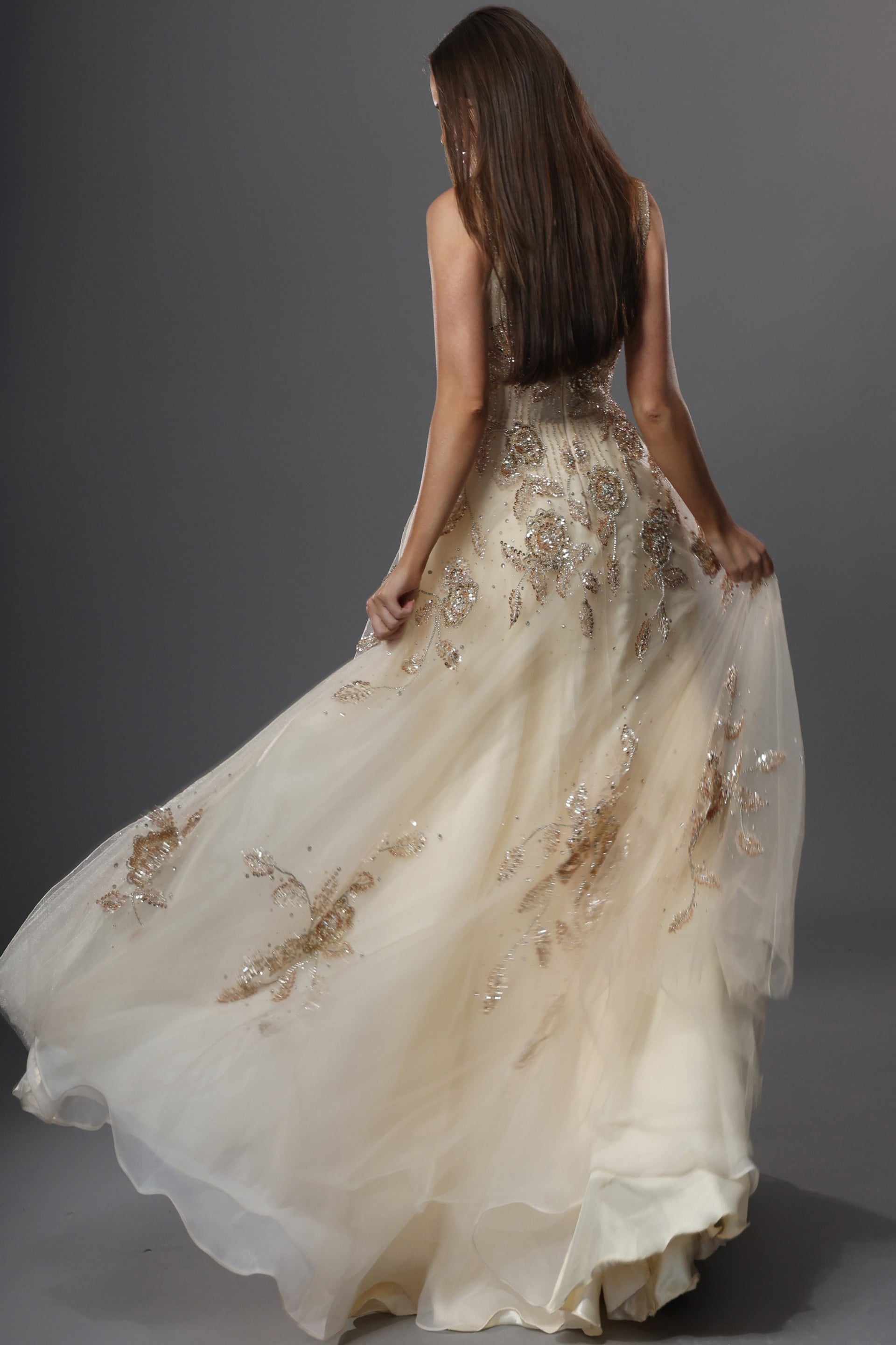 Square Floor-Length Tulle Evening A-Line Jovani 49697
