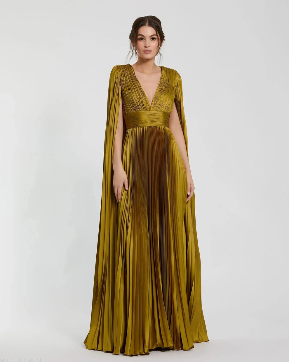 V-Neck Floor-Length Chiffon Evening A-Line Mac Duggal 9949872P