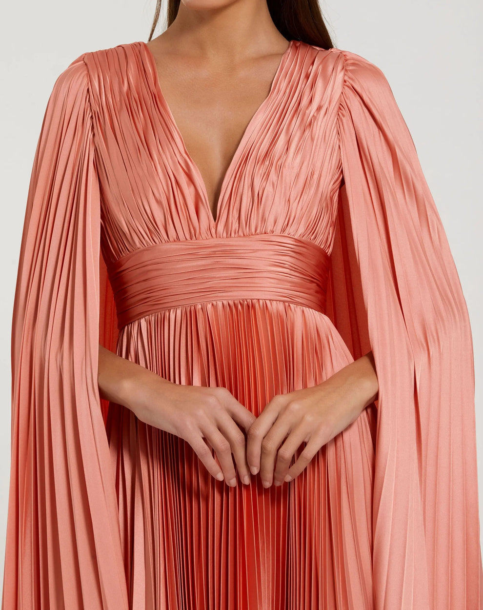 V-Neck Floor-Length Chiffon Evening A-Line Mac Duggal 9949872P