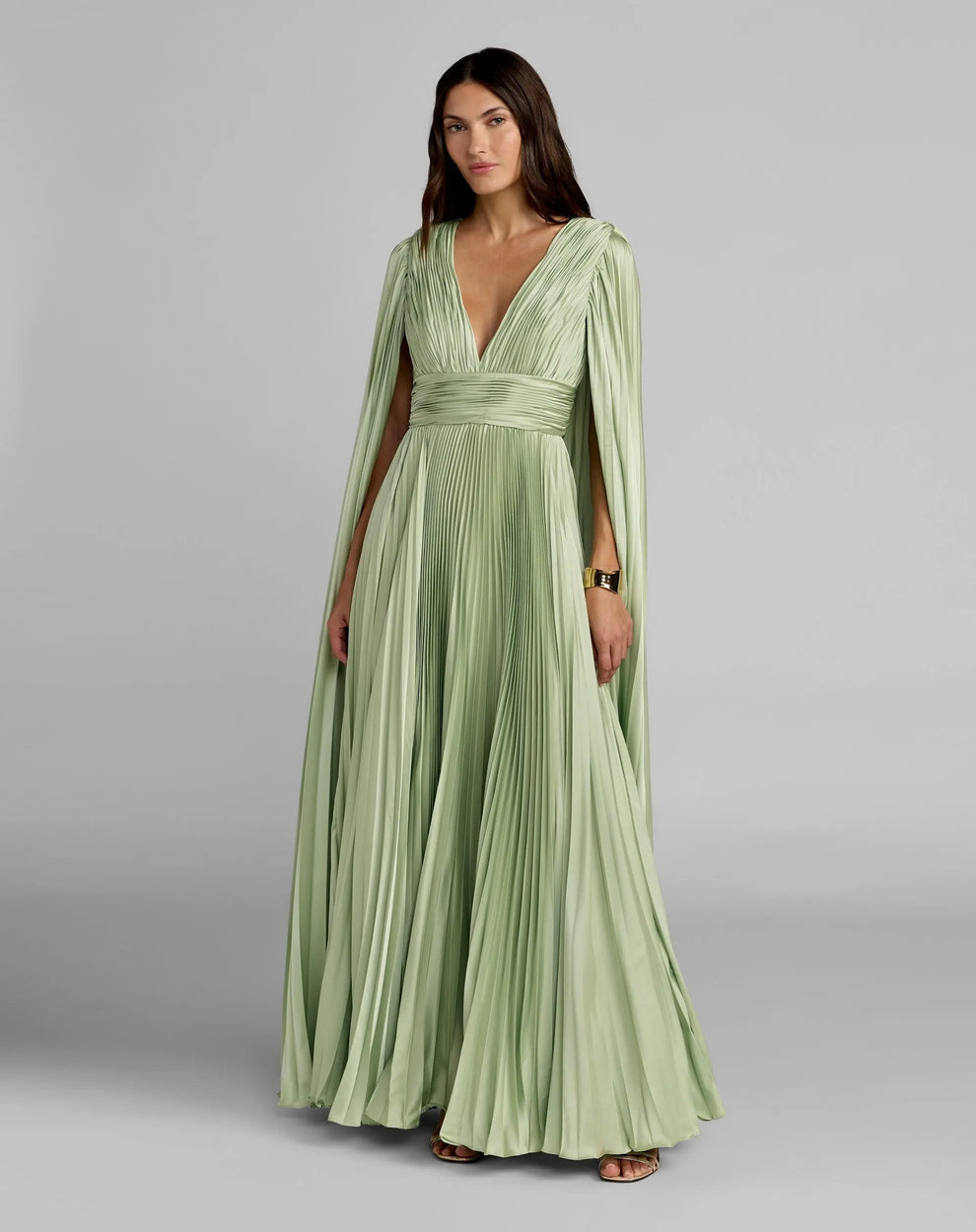 V-Neck Floor-Length Chiffon Evening A-Line Mac Duggal 9949872P