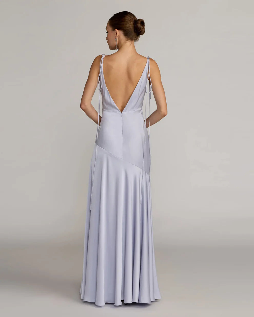 Prom Dresses Long Prom Dress - A Line Formal - Mac Duggal 49914 Powder Blue-Satin-49914-Cowl