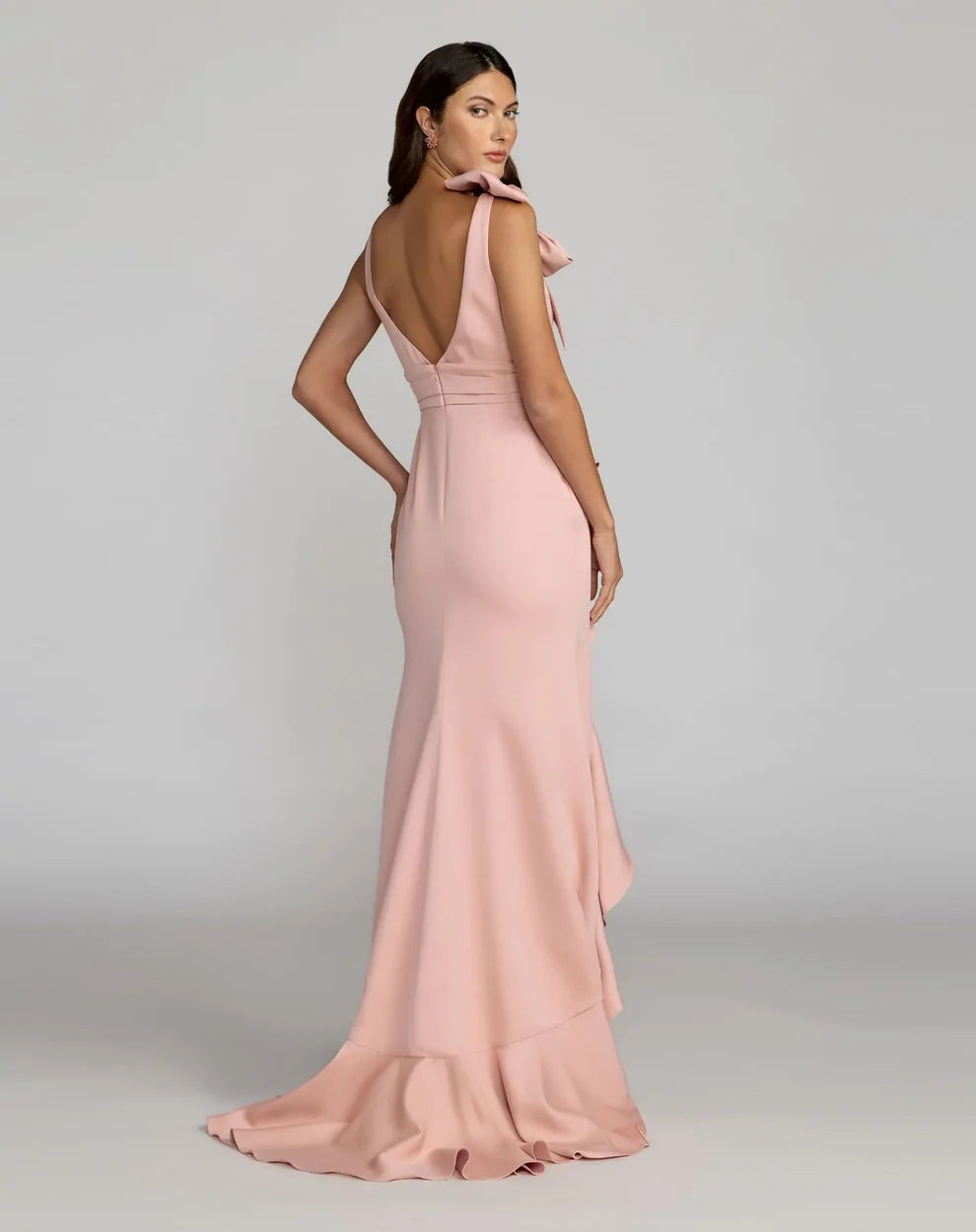 Prom Dresses Fitted Long Formal Ruffle Prom Dress Mac Duggal 49965 Blush