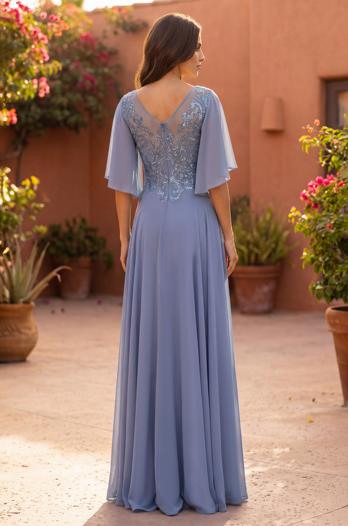 Short Sleeve Mother of the Bride Dress