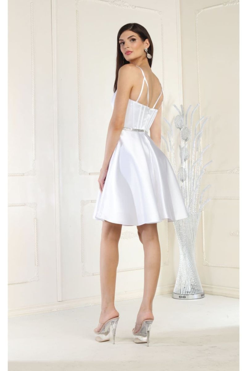 Sweetheart Mini/Short Satin Cocktail A-Line May Queen 1864