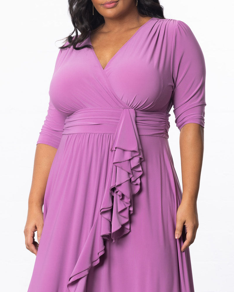 Plus Size Dresses Cocktail Ruffle High Low Plus Size Dress Kiyonna 11242213 Lilac