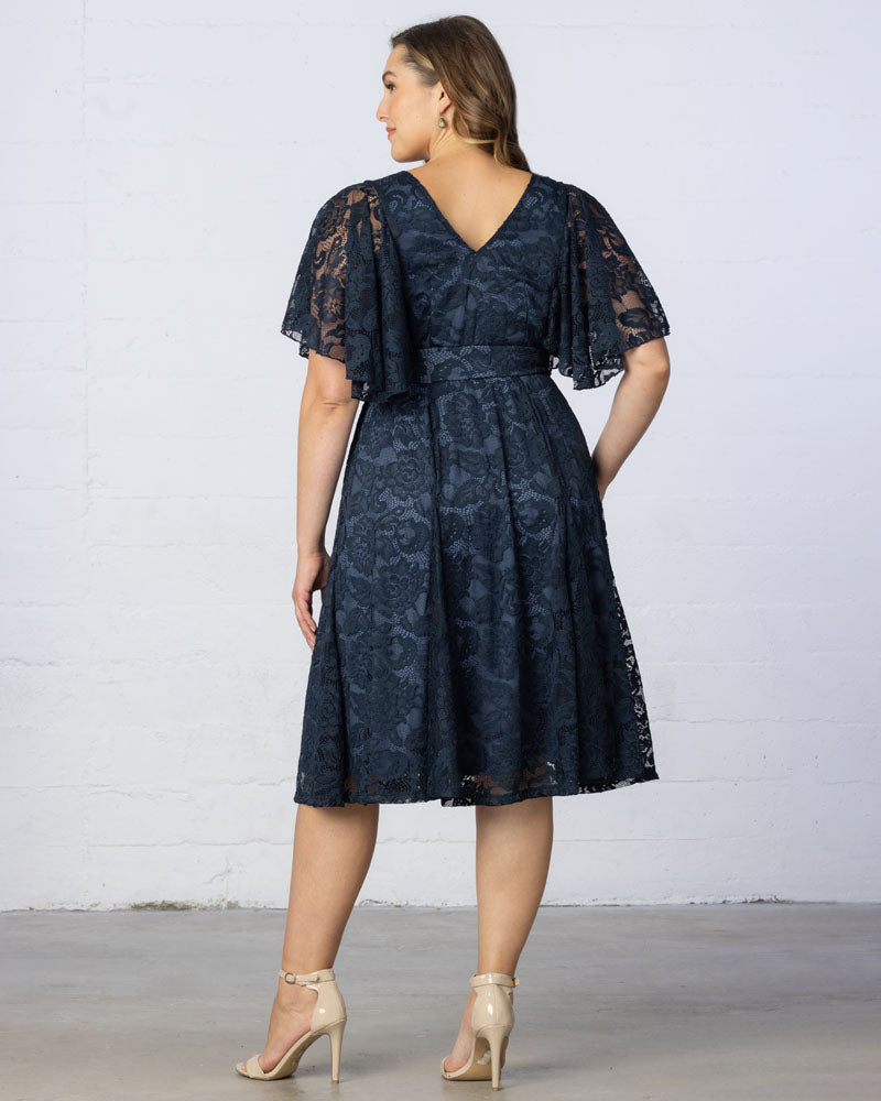 Plus Size Dresses Short Lace Midi Cocktail Plus Size Dress Twilight Blue