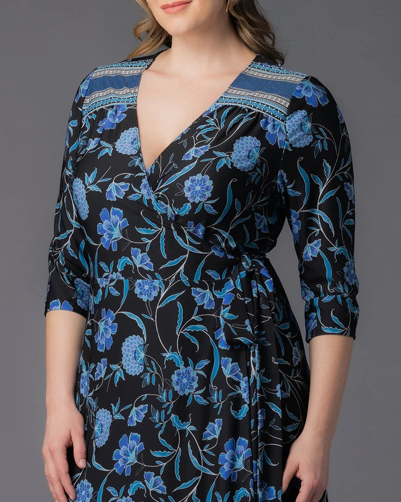 V-Neck Knee-Length Jersey Evening A-Line Kiyonna 18162203