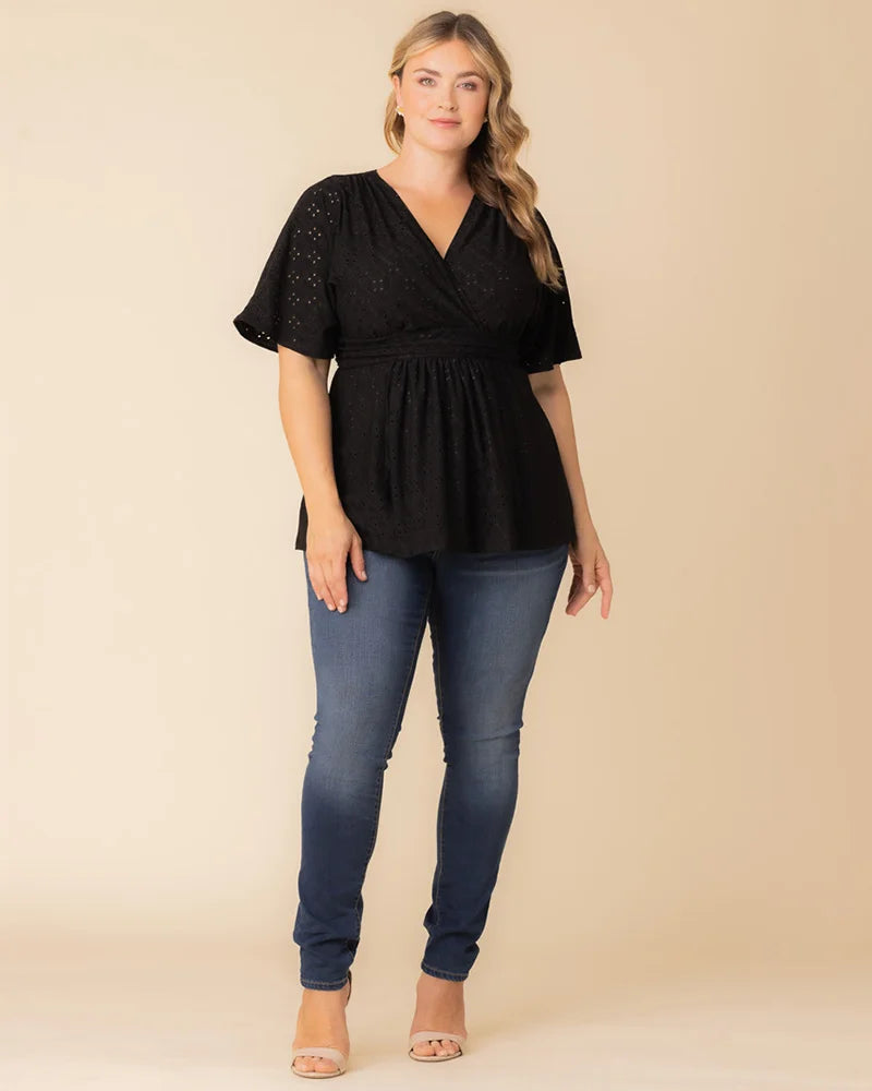 Top Formal Evening Top Kiyonna 22252102 Black Noir