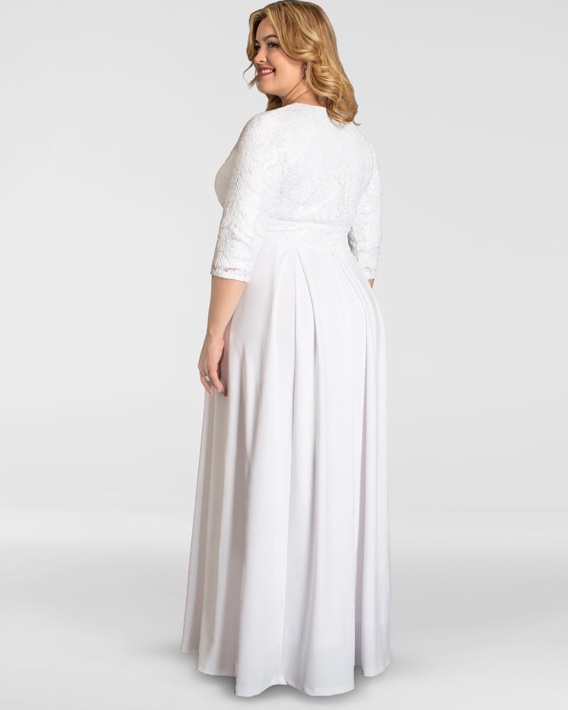 Wedding Dresses Long Sequin A Line Bridal Wedding Dress Kiyonna 19202504 White