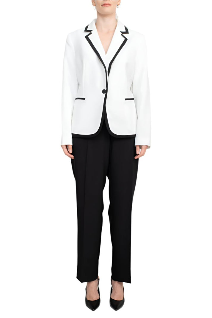 Pant Suit Long Formal Collar Pant Suit Natural White