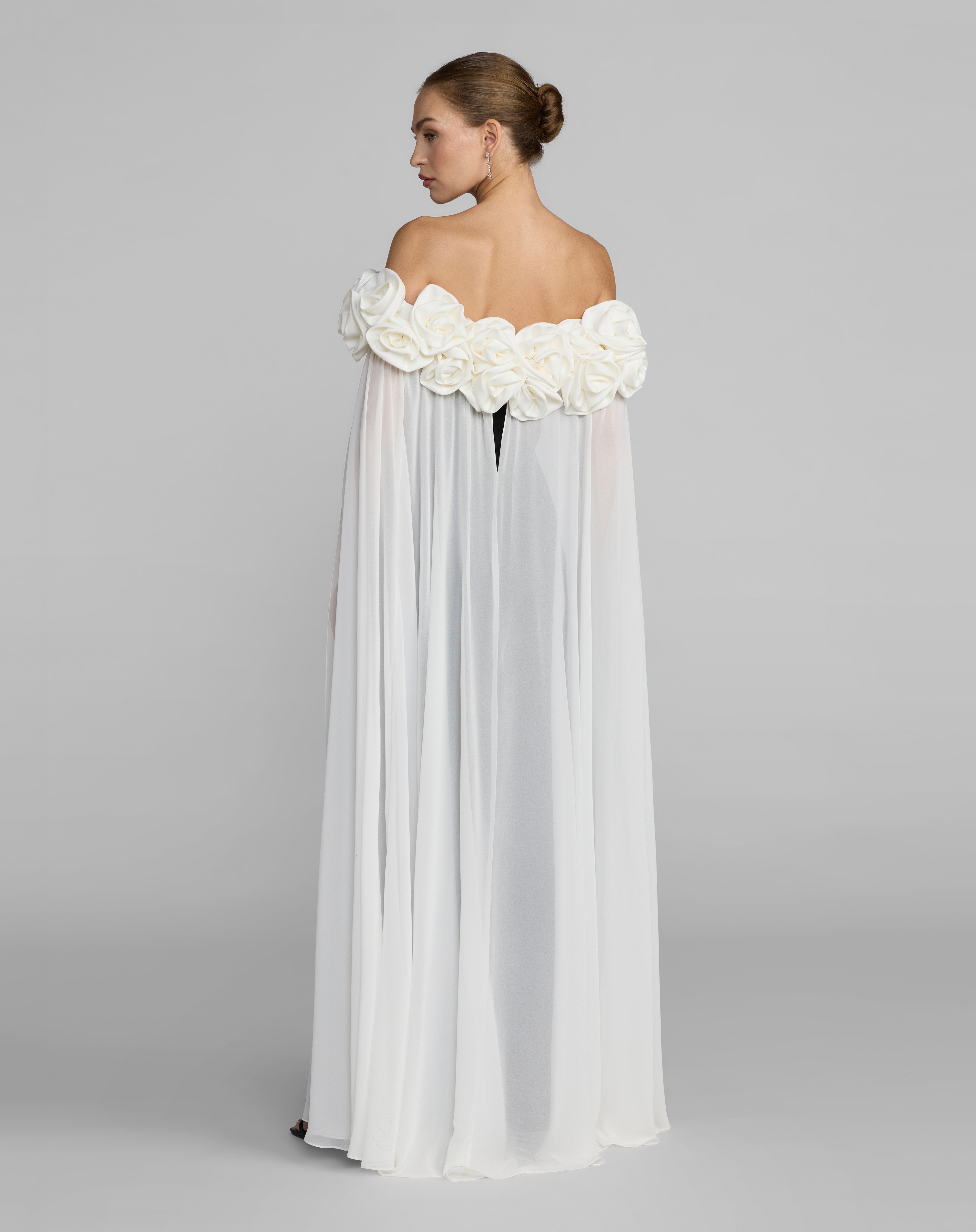 Off-the-Shoulder Floor-Length Chiffon Formal Mermaid Mac Duggal 50041