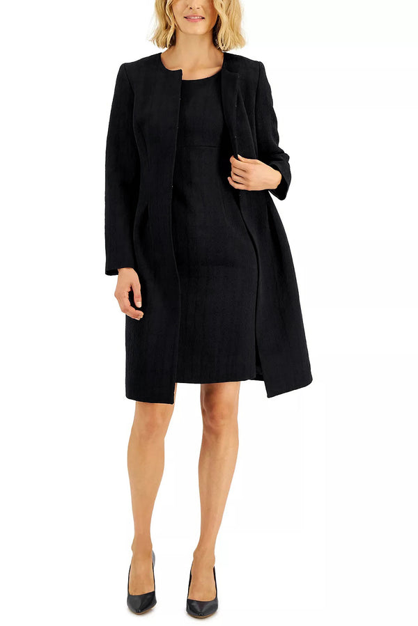 Black Le Suit 50041175 Short Two Piece Cocktail Jacket Dress