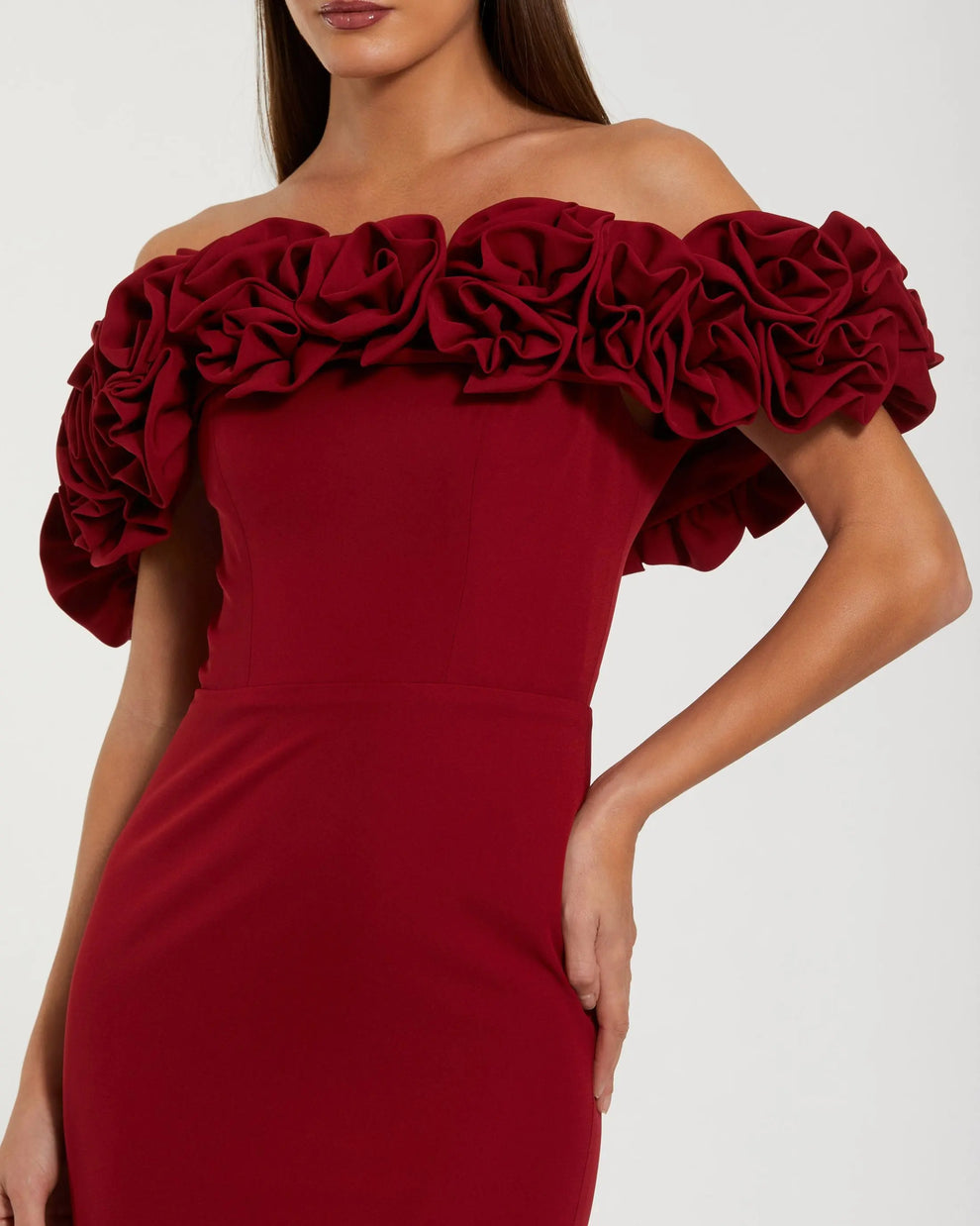Prom Dresses Fitted Long Formal Evening Dress Ruby