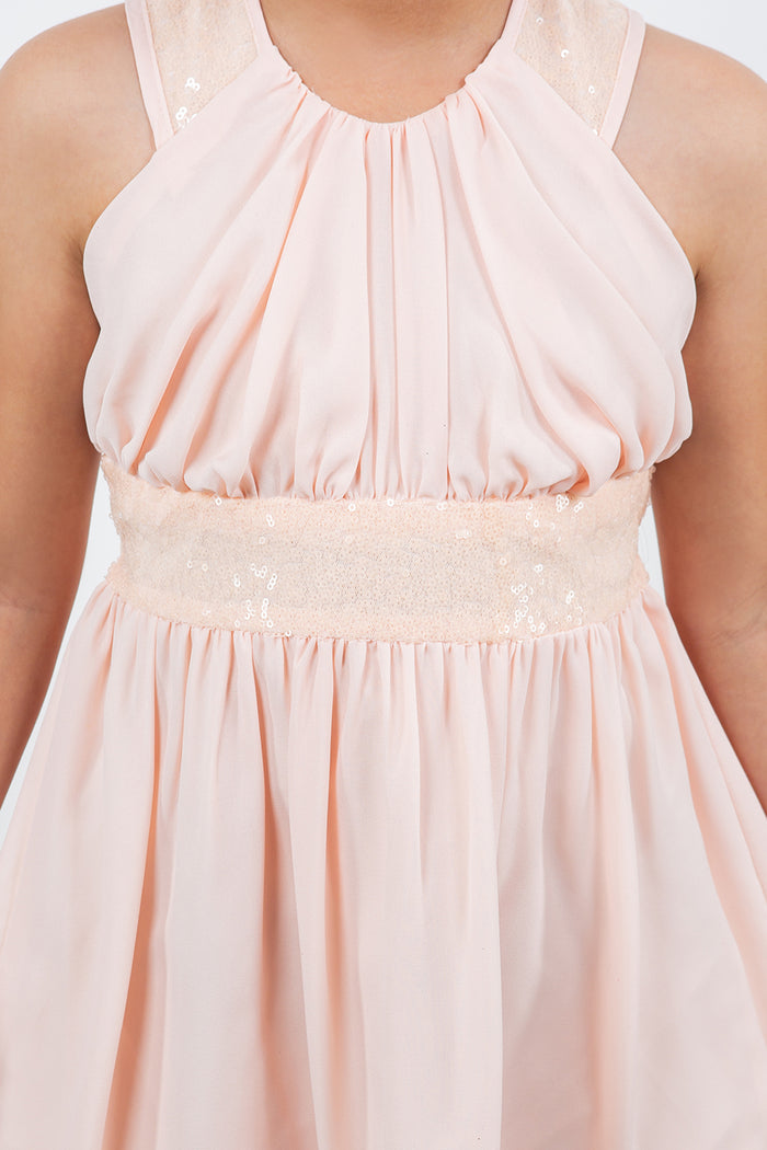 Flower Girl Dresses Short A Line Sequin Flower Girl Dress BlusH