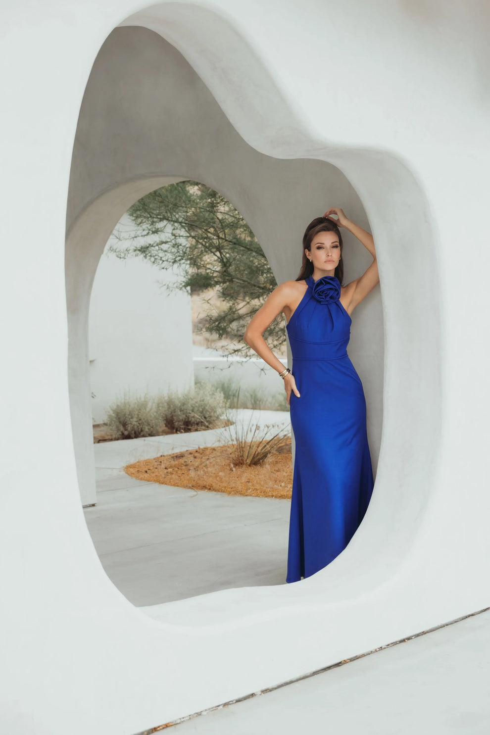 Prom Dresses Long Formal 3D Floral Prom Dress Cobalt